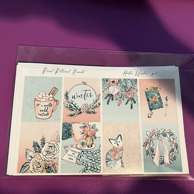 Printable Vertical Weekly Planner Sticker Kit Seance Foil Ready ...