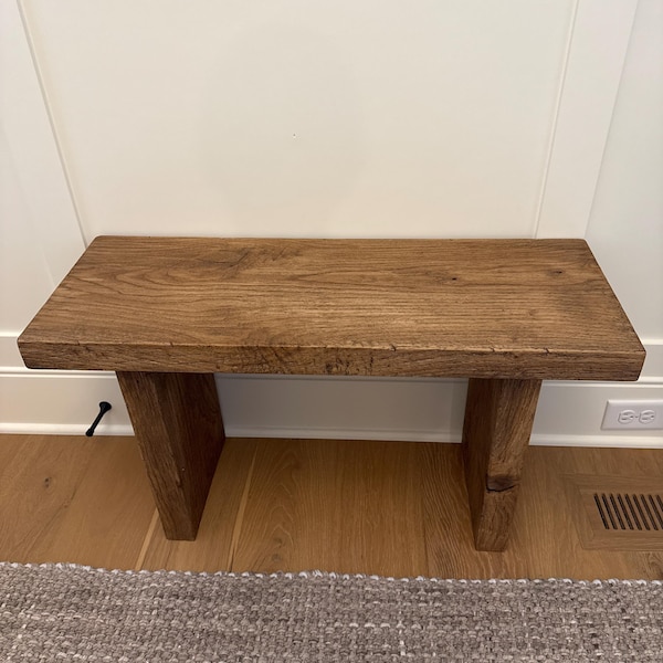 Rustic Reclaimed Wood Bench Entryway Rustic Wood Bench Long Custom ...