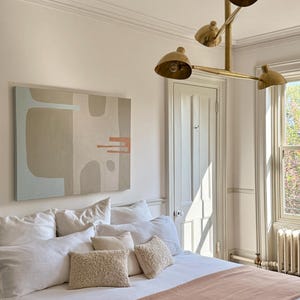 1 Light Elegant Perforated Ceiling Flushmount light Pendant Mid Century Modern Raw Brass Sputnik chandelier light Fixture.