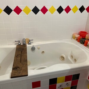 Holzbad Caddy Badewanne Tablett Mit Wein Tablet Halter Etsy
