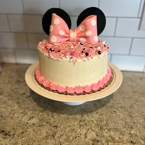 Edible Fondant Bow and Ears Cake Topper, Bow Topper. - Etsy