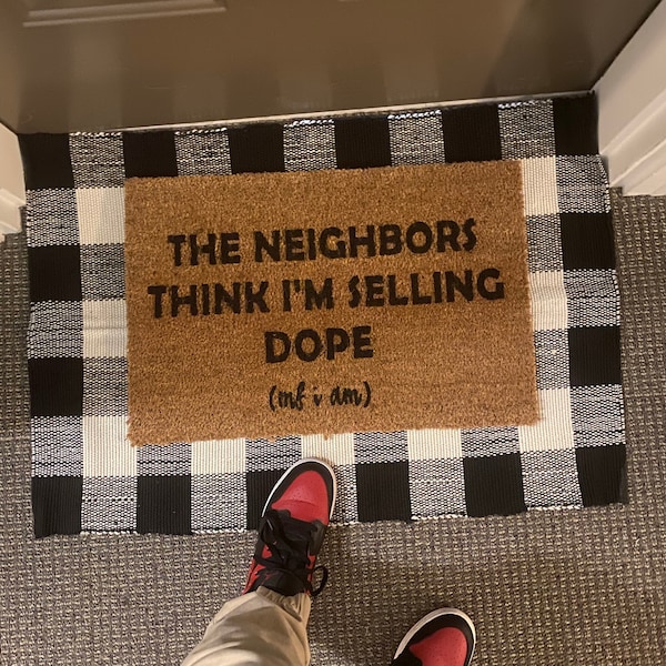J Cole Neighbors Think I'm Selling Dope The Neighbors Think I’m Selling Dope J. Cole Doormat | J. Cole Rug | J