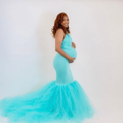 Hibiscus MAternity Tule Photoshoot Dress main image 1