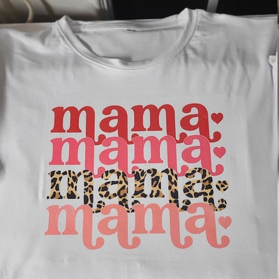 Mama Valentines Leopard Stacked PNG Print File for Sublimation or Print ...