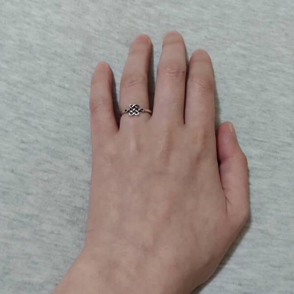 Adjustable Knot Promise Ring For Couples Infinity Love In 925 Sterling