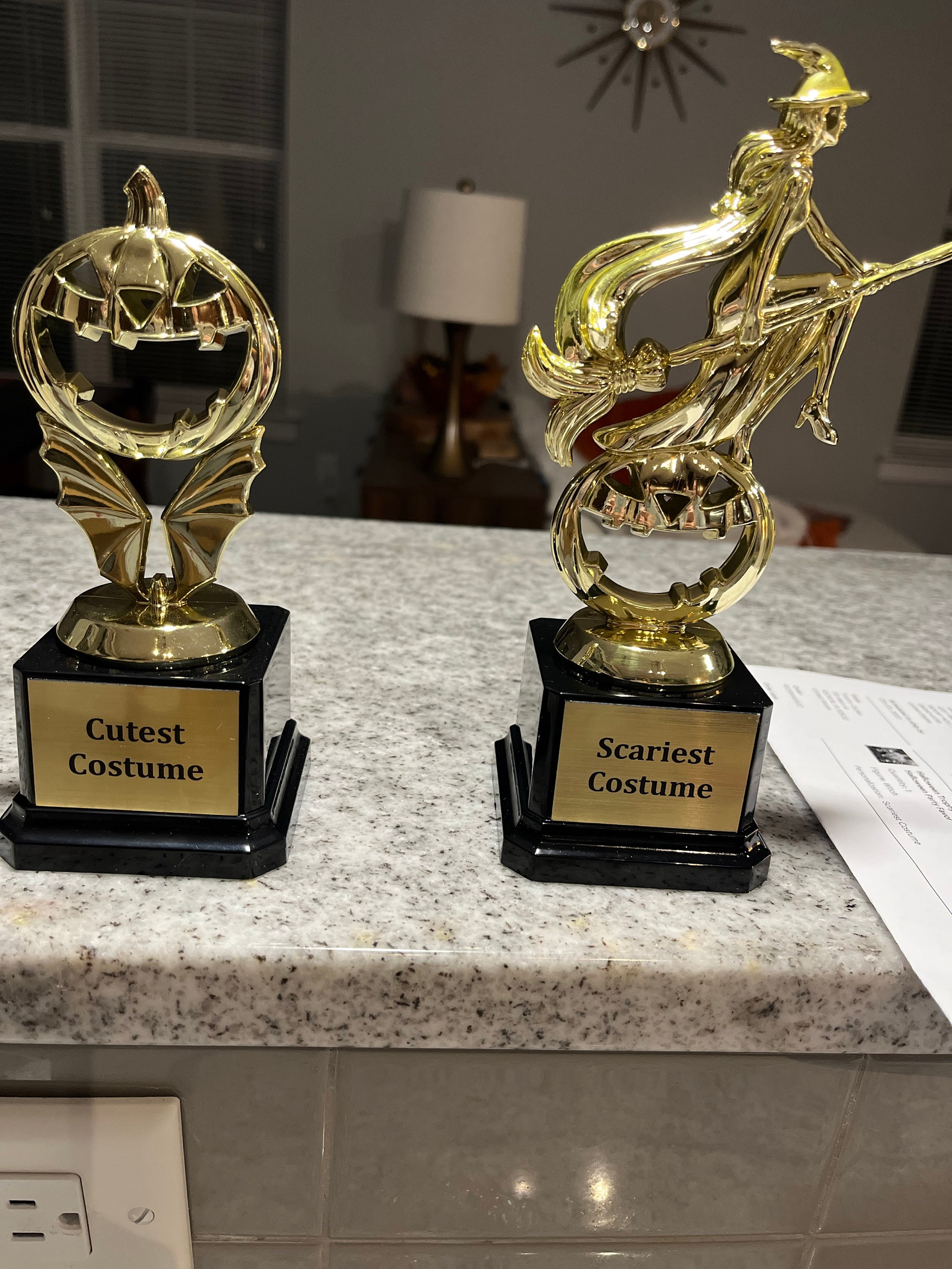 Halloween Trophy Costume Party Prize Free Engraving Halloween Party Favor
