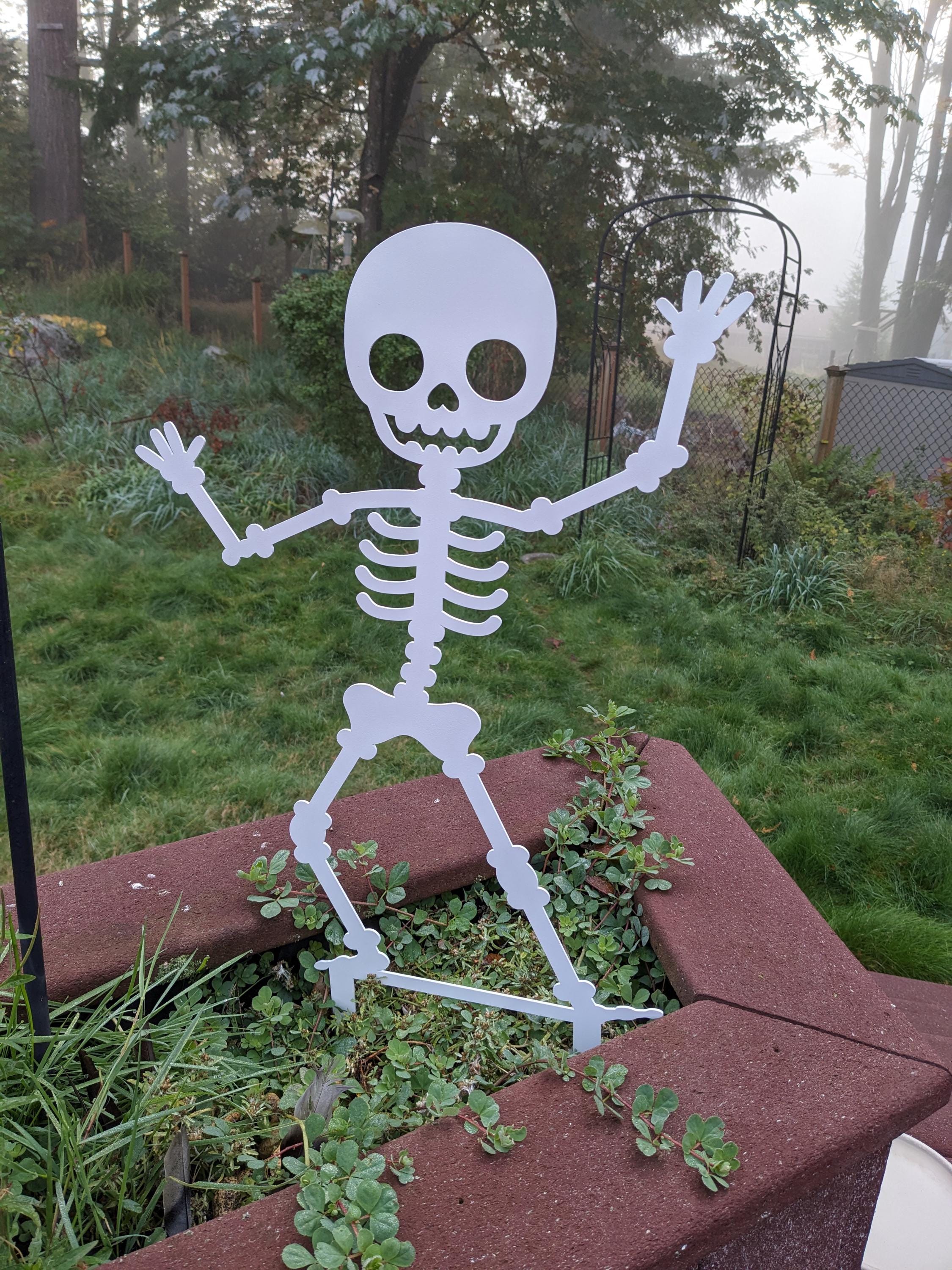 Skeleton Metal Yard Stakes, Halloween Decor, Halloween Yard Decoration, Halloween Yard Decor