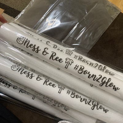 Custom Printed Labels for LED Foam Sticks. Clear Poly Label With ...