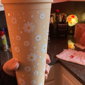 Do Revenge Inspired Peach Daisy Tumbler