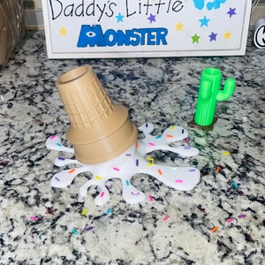 Splattered Ice Cream Cone Liquid Glue Holder 
