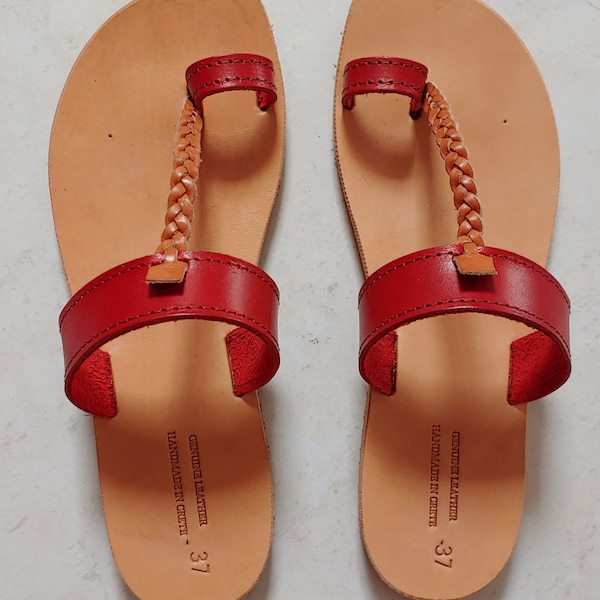 braided toe ring sandals