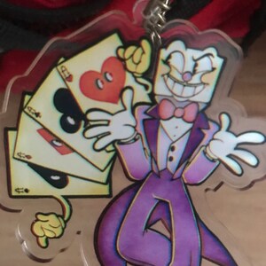 Cuphead King Dice Smackeroo 3 Double Sided Acrylic Charm 