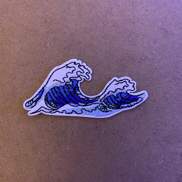 Patch Ricamato Onde Marine, Da Stirare O Cucire, Distintivo Onda Per Surfisti, Logo Applique, Made UK - Foto 2
