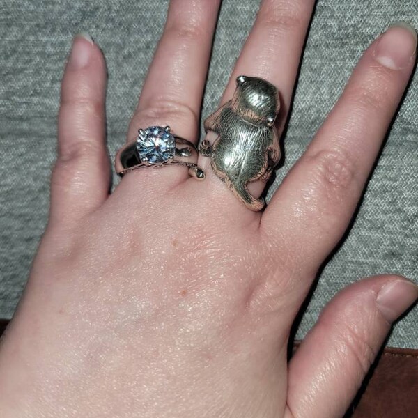 MONKEY RING, Animal Ring, Large Ring, Adjustable Ring, One of A Kind ...