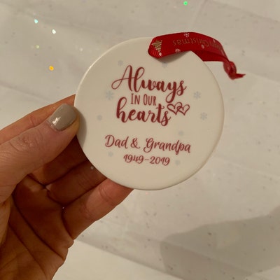 In memory of dad christmas baubles