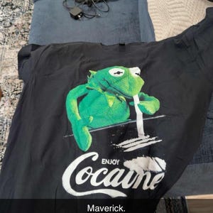 Enjoy Cocaine Frog T-shirt | Cocaine Cult Logo Funny Graphic Tee