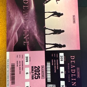 Deadline Blackpink Concert Ticket Canva Template, KPOP Merch