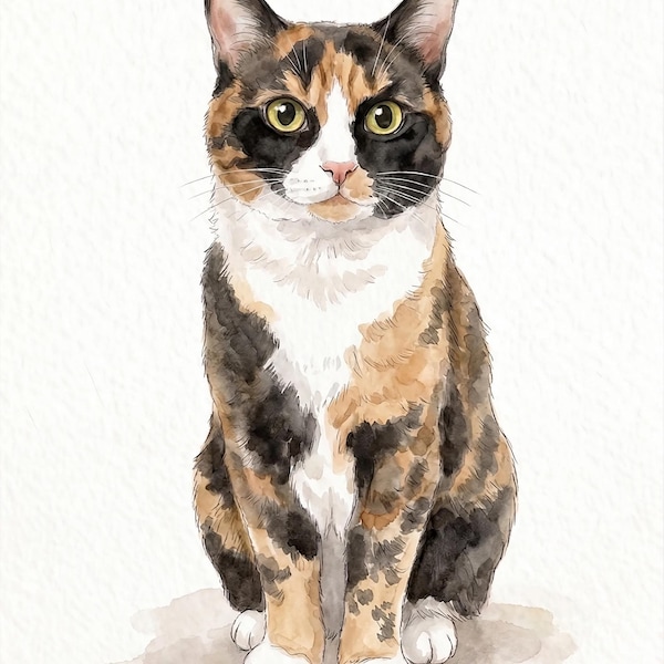 Custom Digital Watercolor Pet Portraits | Dog & Cat Painting ...