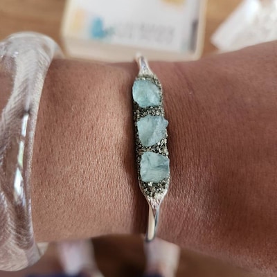 Aqua Resin with Moonstone Bracelet main image 1