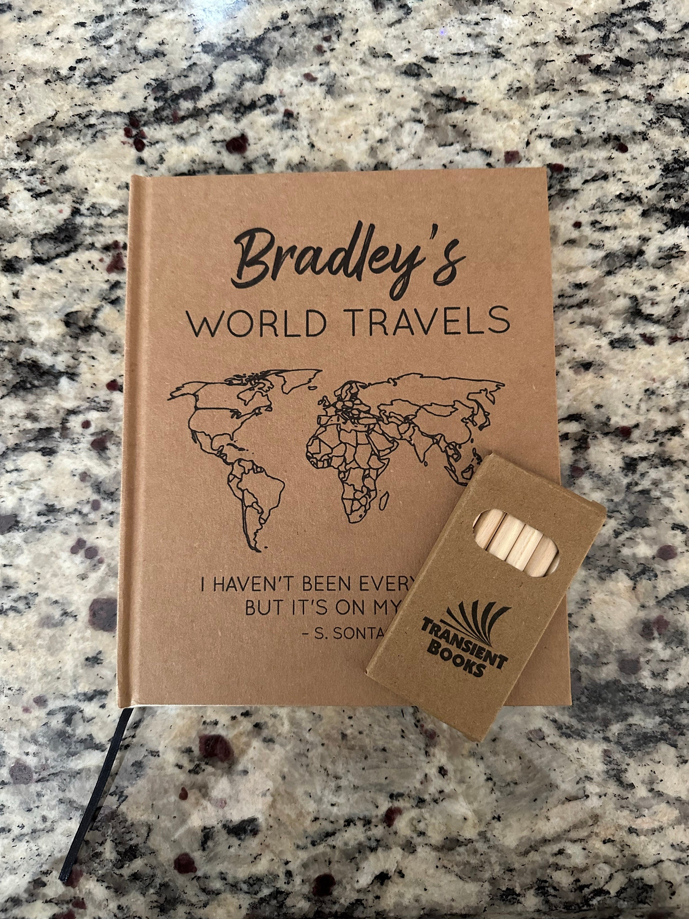 Custom World Travel Journal · Gap Year Plan Notebook · Holiday Gift Book for Him, Kids, Niece, Nephew · Globetrotter Adventure Planner