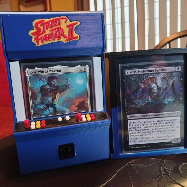 MTG EDH Commander Deck Box W/ 2 Toploader Slots (partner