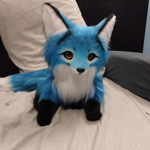 Pre-order Blue Fox Poseable Art Doll Plush Animal - Etsy Hong Kong