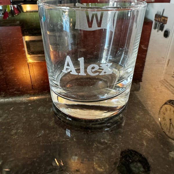 Chicago Glass - Chicago Win Flag - Chicago Whiskey Glass - Chicago ...