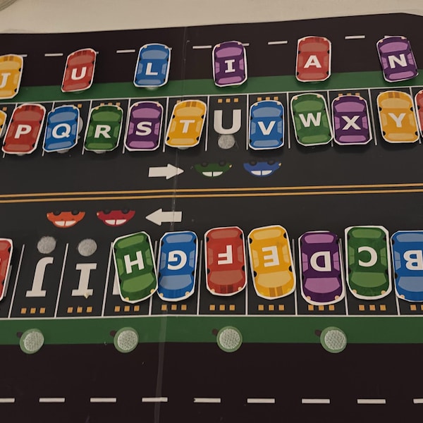 Digital Large Flisat Insert, Alphabet Car Parking Lot, Letter Matching ...