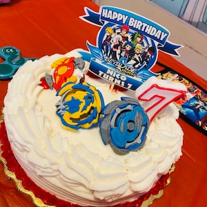 Beyblade Cupcake Topper Digital Template - Etsy