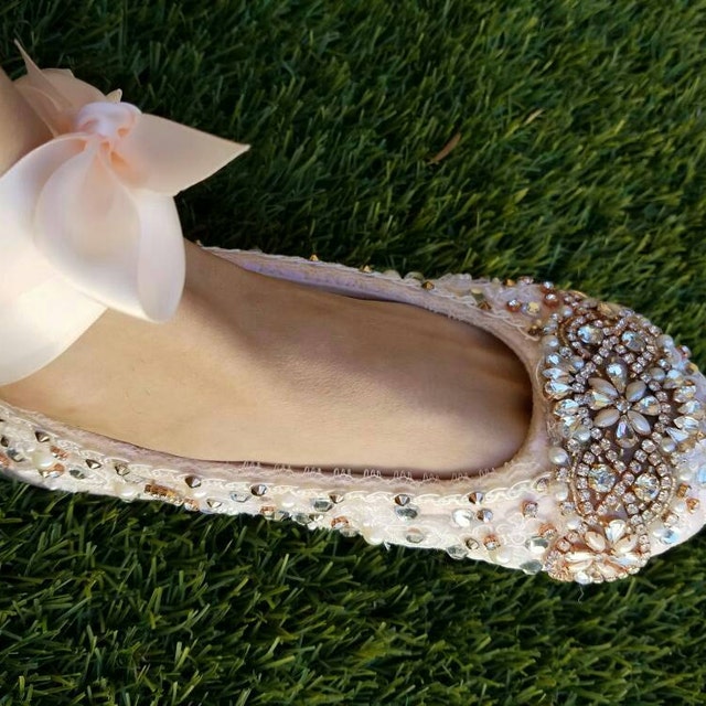 bridal ballet slippers ivory