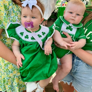 Petit Bebe Knits Baby Girls Pink Smocked Bows Bishop Dress main image 1