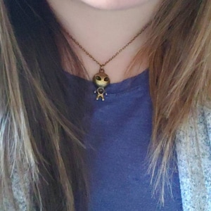 Alien Necklace Grunge Hipster Cute Alien Charm Necklace 90s Punk Alien Necklace X Files Alien Jewelry Retro Alien Pendant