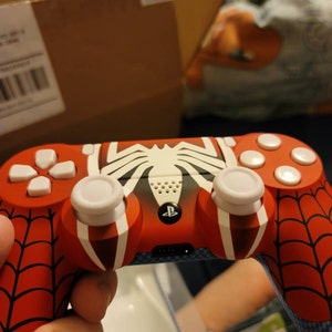 Custom Spiderman Themed Playstation 4 PS4 Dualshock 4 Controller 
