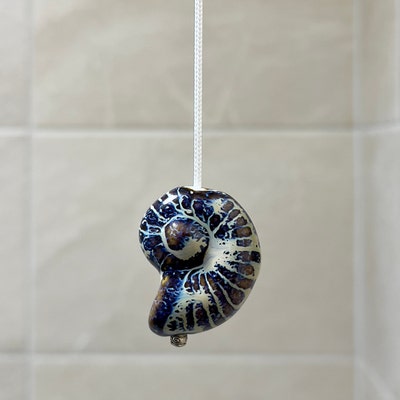 Light Pull Bathroom Light Pull Cord With Large Seashell Ceramic Bead ...