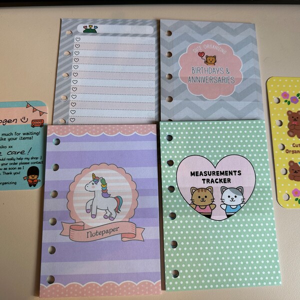 PRINTABLE Personal Size Cute Kawaii London Planner Dividers Filofax ...