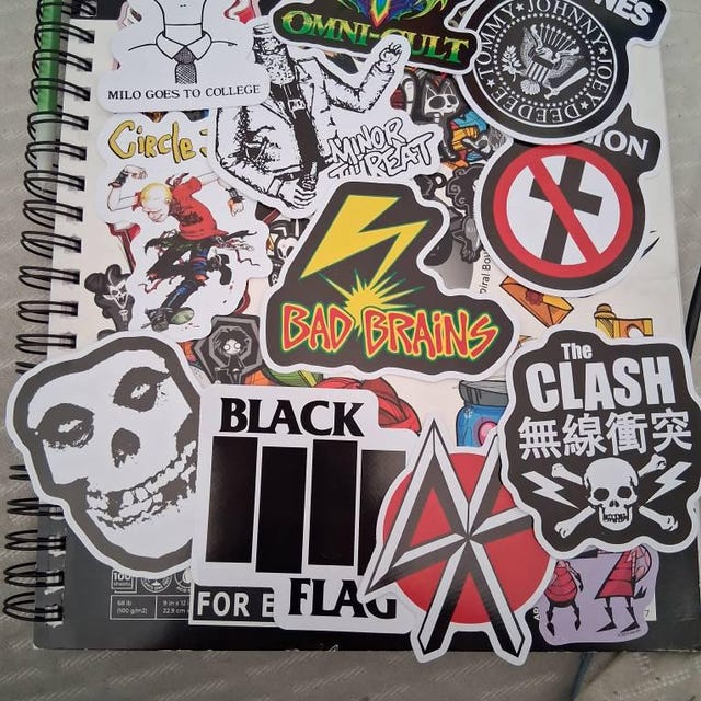 Punk Sticker Pack (10 Stickers) Set 1 Vinyl Decals Rock Thrash