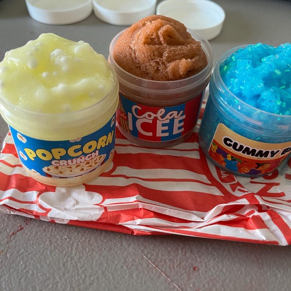 Movie Night Slime Kit: Popcorn, Gummy Bear, Cola Icee Slimes - Etsy