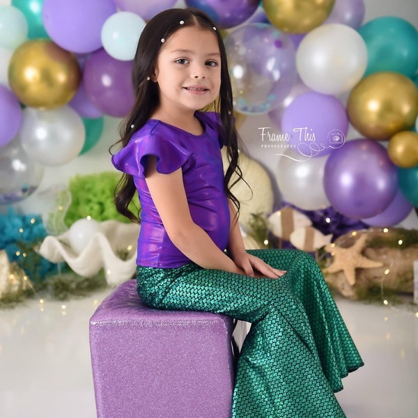 16 Colors! Childs Mermaid Skirt Fish Tail, Stretch Costume Party ...