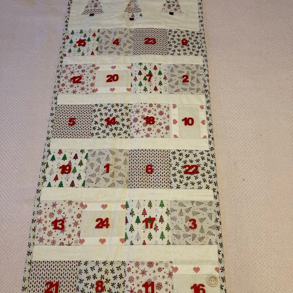 Red Felt Advent Calendar Numbers, Self Adhesive DIY Christmas Countdown ...