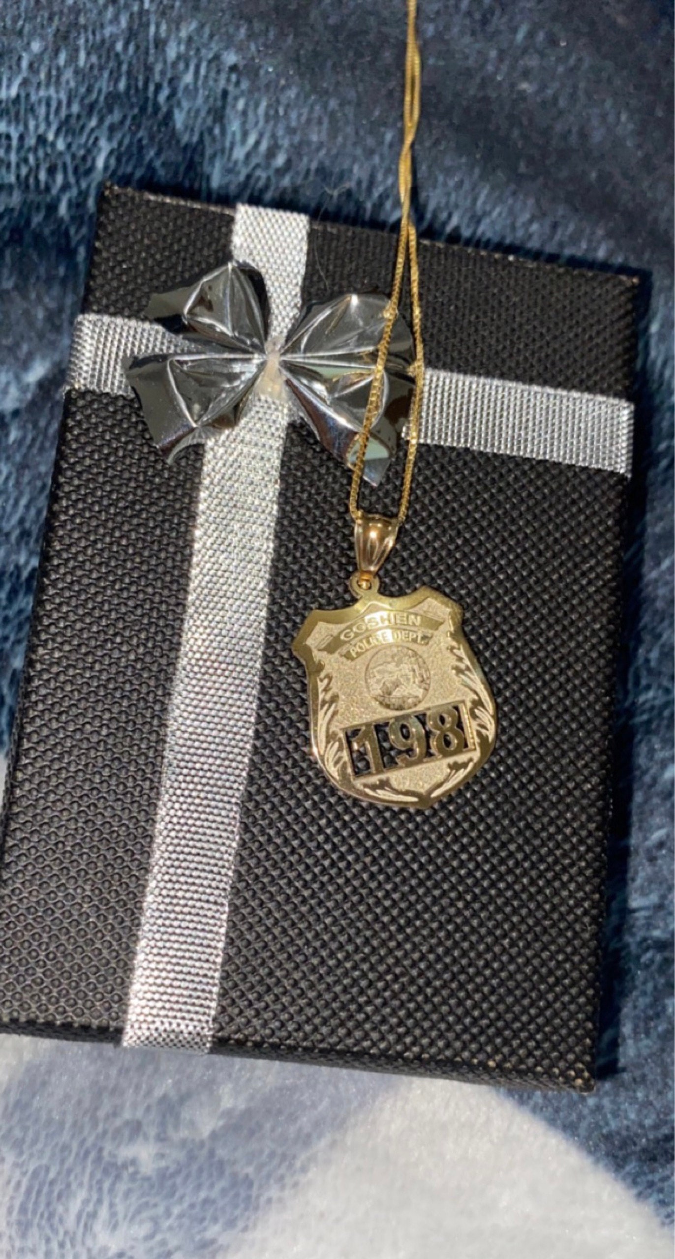 Police Officer Gifts, Police Gift, Police Badge, Personalized Police Badge Retirement Necklace with Any Number & Dept, Police Necklace