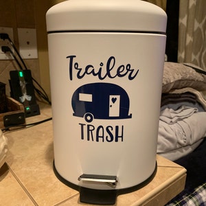Trailer Trash Camper Decal Retro Rv Sticker Vinyl Trash - Etsy