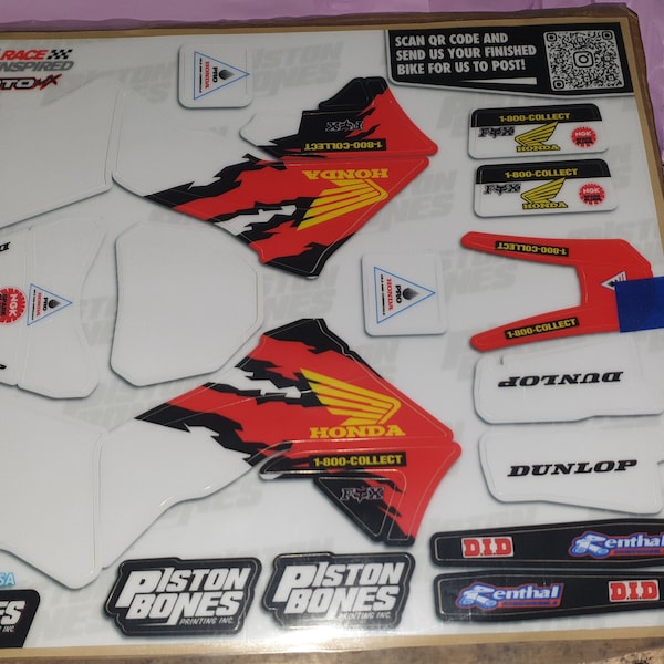 Honda XR 600 XR 400 XR200 XR250 XR400 XR600 Graphics Fuel Tank Decals