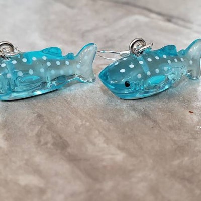 Mini Whale Shark Earrings - Etsy