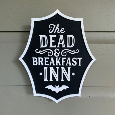 Dead and Breakfast Inn 3D Spooky Wood Sign/ Fall Decor/ Halloween Sign ...