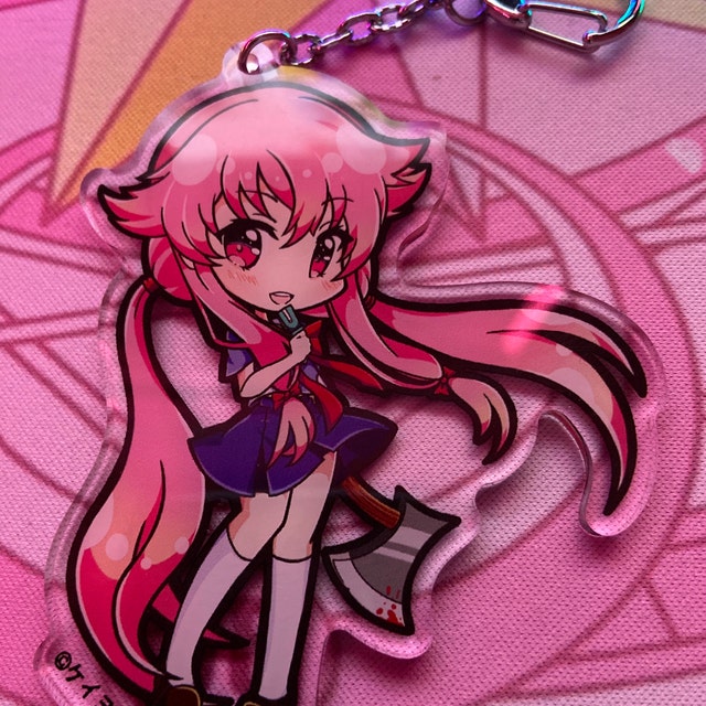 Yuno Gasai Future Diary Pin Mirai Nikki Anime Girl Tinplate Badge Pinback  Button Brooch Otaku Gift 58MM