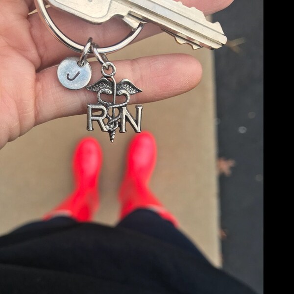 Nurse Keychain, Nurse Charm, Gift for Nurse, Personalized Keychain ...