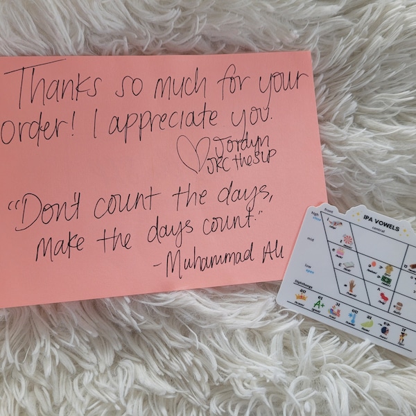 IPA Vowels & Diphthong Chart Sticker (108), SLP Sticker, Speech Sticker