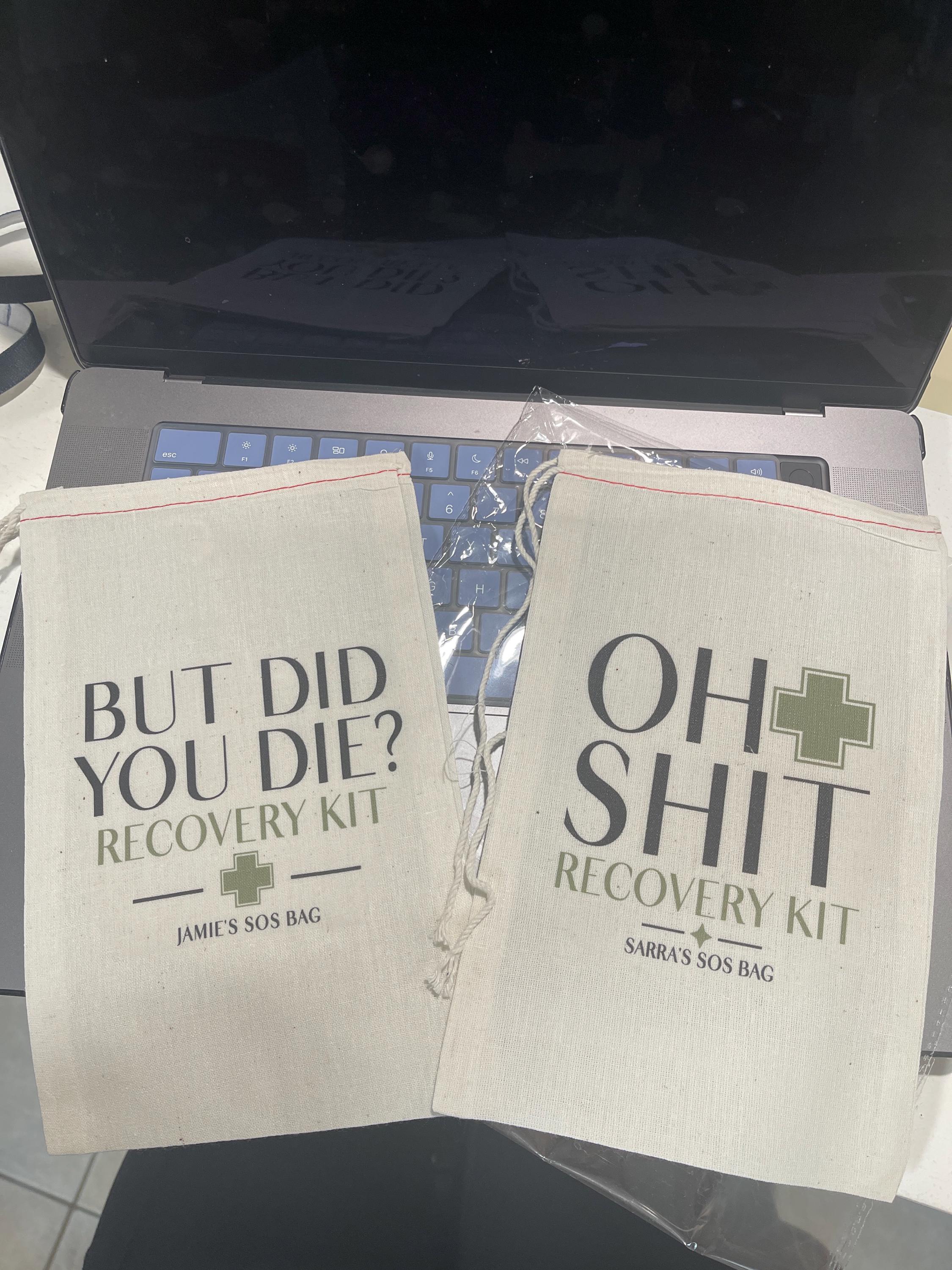 But Did You Die Recovery Kits - Individuelle Hangover Kit Taschen - Junggesellinnenabschieds-Party-Geschenktaschen - Lustige Junggesellinnenabschieds-Katertaschen