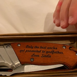 Godfather Proposal Confirmation Gifts Personalized Engraved Godfather Knife Godfather Gift Confirmation Sponsor Gift Baptism Gift