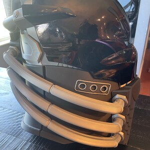 テクノブラックスカルヘルメット - 着色済みデラックス3Dプリント
